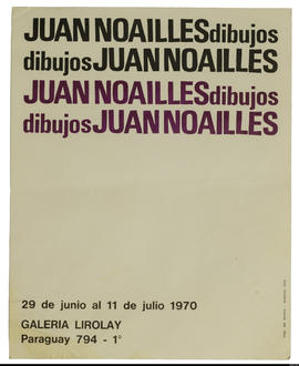 Afiche de exposición “Juan Noailles Dibujos&quot;