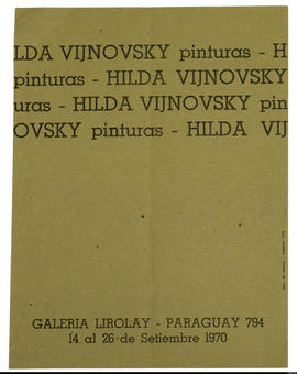 Afiche de exposición “Hilda Vijnovsky Pinturas&quot;