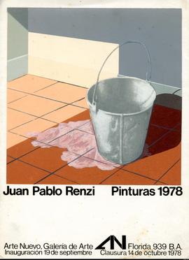 Afiche de la exposición &quot;Juan Pablo Renzi: pinturas 1978&quot; realizada en Arte Nuevo Galería de Arte
