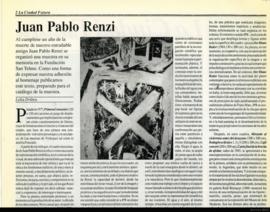 Artículo de Leila Driben titulado &quot;Juan Pablo Renzi&quot;