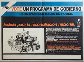 Afiche de campaña electoral de Intransigencia y Movilización Peronista &quot;6. Vote un programa ...