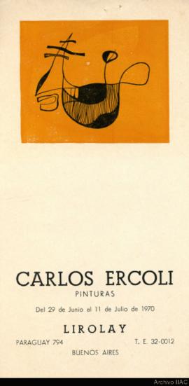 Folleto de la exposición &quot;Carlos Ercoli: pinturas