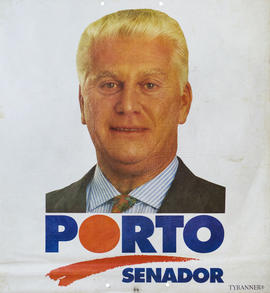 Afiche de campaña electoral de la Alianza del Nuevo País &quot;Porto Senador&quot;