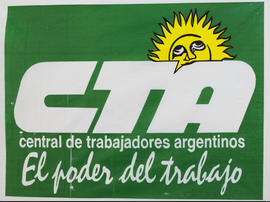 Afiche político de la Central de Trabajadores de la Argentina &quot;El poder del trabajo&quot;