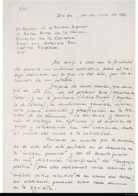 Carta de Juan Pablo Renzi a Eduardo Arturo Audivert (borrador)