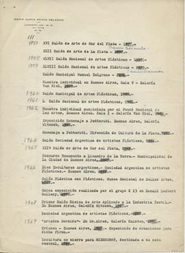 Curriculum vitae [María Juana Heras Velasco, 1957-1973] (folios sueltos)
