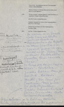 Curriculum vitae [María Juana Heras Velasco, 1996-1998] (folio suelto)