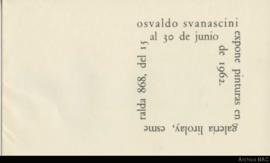 Catálogo de la exposición &quot;Osvaldo Svanascini: Pinturas&quot;