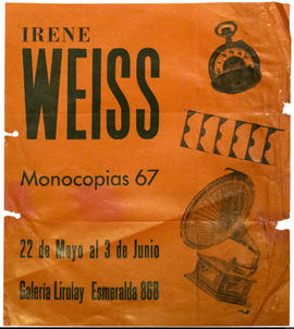 Afiche de exposición “Irene Weiss Monocopias 67&quot;