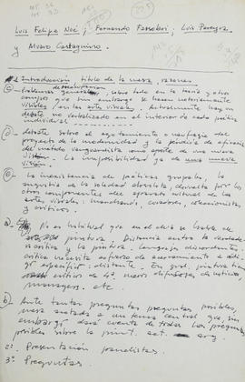 Notas de Juan Pablo Renzi [para la moderación de la mesa redonda &quot;Pintura: modernidad y vang...