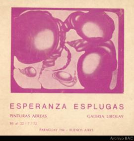 Folleto de la exposición &quot;Esperanza Esplugas: pinturas aéreas&quot;