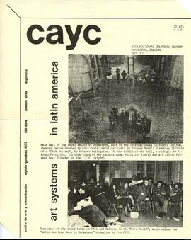Gacetilla CAyC 403 &quot;Art systems in Latin America&quot;
