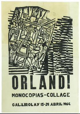 Afiche de exposición “Orlandi Monocopias - Collage&quot;