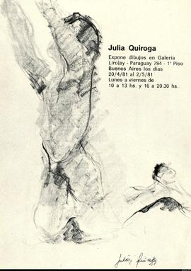 Folleto de la exposición &quot;Julia Quiroga: dibujos&quot;
