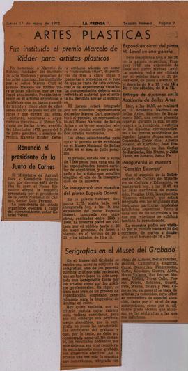 Reseña del diario La Prensa &quot;Serigrafías en el Museo del Grabado&quot;