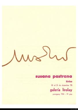 Folleto de la exposición &quot;Susana Pastrana: tintas&quot;