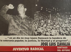 Afiche político de la Juventud Radical. Santiago del Estero [José Luis Zavalía]
