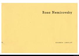 Catálogo de la exposición &quot;Rosa Nemirovsky&quot;