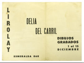 Afiche de exposición “Delia del Carril Dibujos y Grabados&quot;