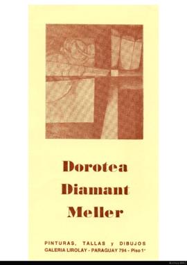 Folleto de la exposición &quot;Dorotea Diamant Meller: pinturas, tallas y dibujos&quot;