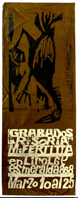 Afiche de exposición “Grabados R. Soria M. Fertitta&quot;
