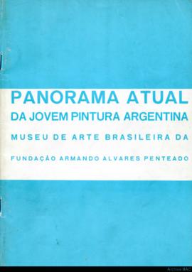 Folleto de la exposición &quot;Panorama atual da jovem pintura argentina&quot; realizada en el Museu de Arte Brasileira da Fundação Armando Álvarez Penteado