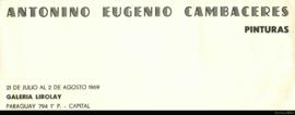 Folleto de la exposición &quot;Antonio Eugenio Cambaceres: pinturas&quot;