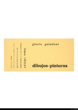 Folleto de la exposición &quot;Gloria Guindani: dibujos-pinturas&quot;
