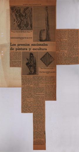 Reseña del diario La Nación &quot;Los premios nacionales de pintura y escultura&quot;