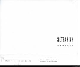 Folleto de la exposición &quot;Setrakian: dibujos&quot;