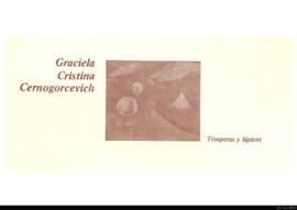 Folleto de la exposición &quot;Graciela Cristina Cernogorcevich: témperas y lápices&quot;