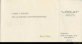 Catálogo de la exposición &quot;Línea y color en la danza contemporánea&quot;