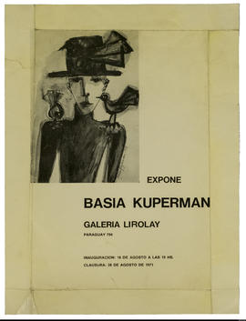 Afiche de exposición “Expone Basia Kuperman&quot;