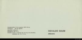 Catálogo de la exposición &quot;Osvaldo Baum: óleos&quot;