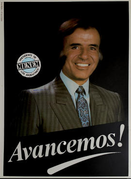 Afiche de campaña electoral del Frente Justicialista Popular &quot;Avancemos!&quot; (sic)