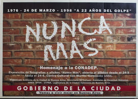 Afiche de exposición del Gobierno de la Ciudad Autónoma de Buenos Aires &quot;Exposición de fotog...