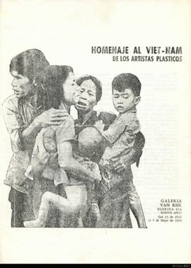 Folleto de la exposición &quot;Homenaje al Viet-nam de los artistas plásticos&quot; realizada en Galería Van Riel (copia)