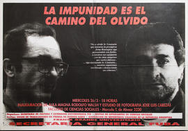 Afiche político de convocatoria del Frente Grande Universitario &quot;La impunidad es el camino d...