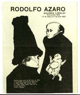 Afiche de exposición “Rodolfo Azaro&quot;