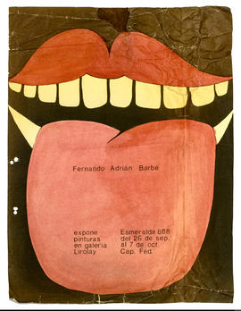 Afiche de exposición “Fernando Adrián Barbé expone pinturas&quot;