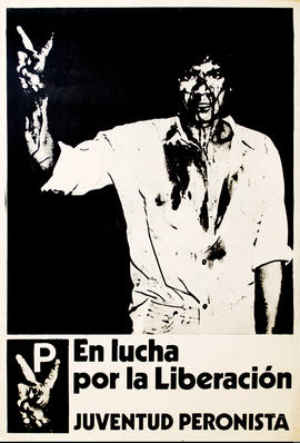Afiche político de la Juventud Peronista &quot;En lucha por la liberación&quot;