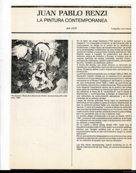 Reseña de J.C.P. titulada &quot;Juan Pablo Renzi: la pintura contemporánea&quot; (copia)