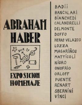 Folleto de la exposición &quot;Abraham Haber : exposición homenaje&quot; realizada en la Galería ...
