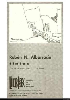 Folleto de la exposición &quot;Rubén N. Albarracín: tintas&quot;