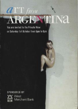 Invitación a la exposición &quot;Art from Argentina&quot; realizada en el Museum of Modern Art Ox...