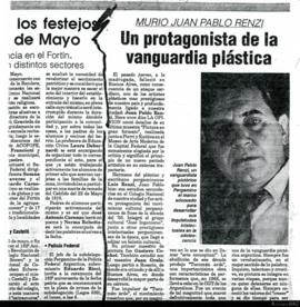 Artículo periodístico del diario La Opinión titulado &quot;Un protagonista de la vanguardia plástica: murió Juan Pablo Renzi&quot; (copia)