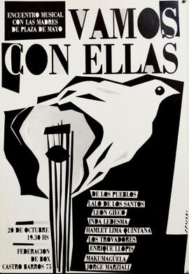 Afiche promocional &quot;Encuentro musical con las Madres de Plaza de Mayo : vamos con ellas&quot;