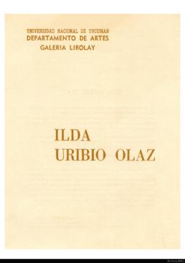 Catálogo de la exposición &quot;Ilda Uribio Olaz: Hacia la creación&quot;