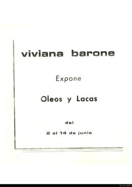 Catálogo de la exposición &quot;Viviana Barone: Óleos y lacas&quot;