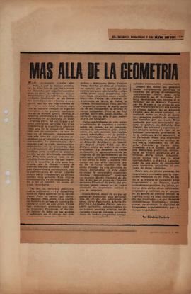 Reseña de Cayetano Córdoba Iturburu &quot;Más allá de la geometría&quot;